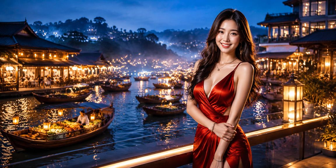 Người chơi Đà Lạt thư giãn bên hồ và dùng app giải trí trực tuyến trên điện thoại